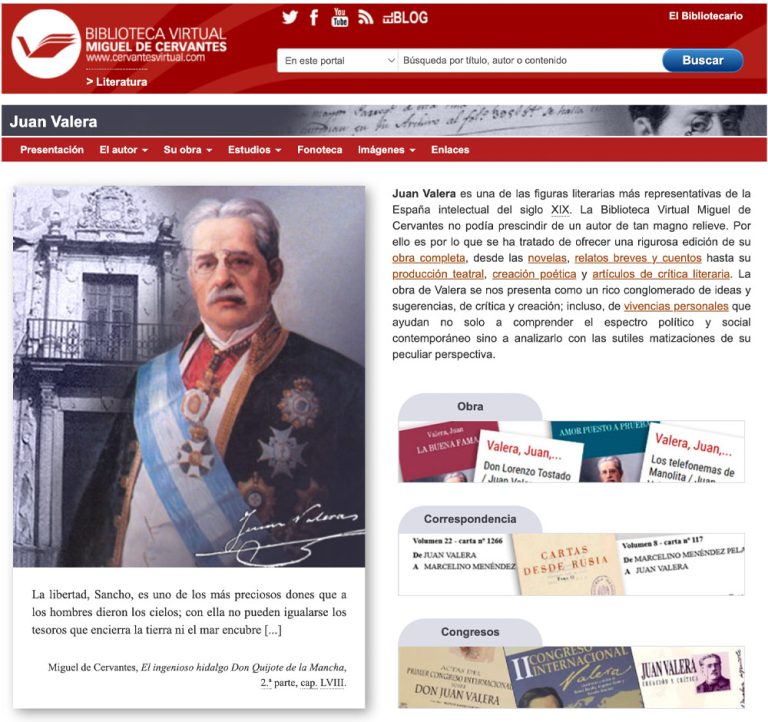 Juan Valera El Blog De La Biblioteca Virtual Miguel De Cervantes