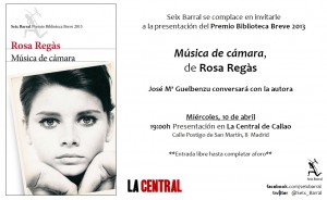 Música de cámara Rosa Regás La Central Callao 11 abril 19h MADRID