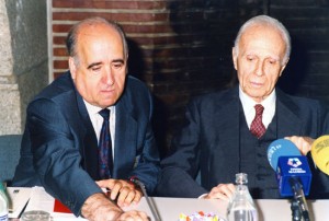 Sáinz de Medrano con Adolfo Bioy Casares